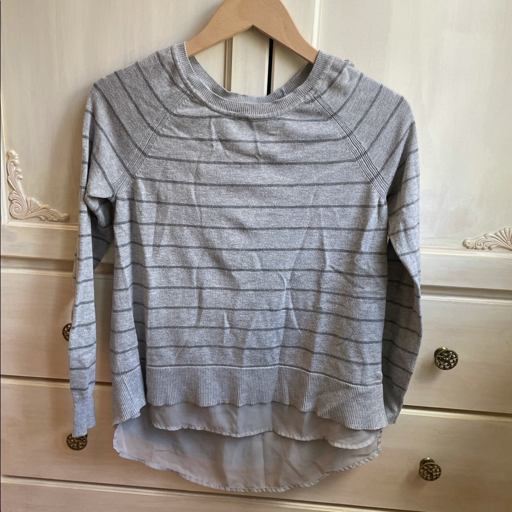 Gray striped Maurice’s sweater